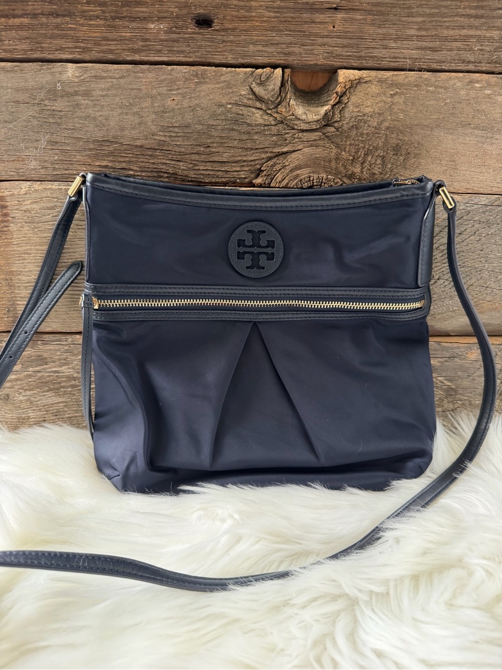 TORY BURCH | Navy Nylon Crossbody Bag - Picture 2 of 6